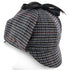 Fox & Hound - Walrus Hats Multi-colored Wool Blend Checkered Sherlock Holmes Deerstalker Hat
